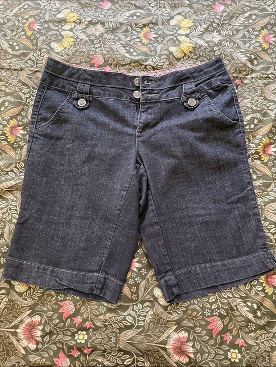 Boom Boom Jeans Pants - Boom Boom Jeans Dark Blue Denim Bermuda Shorts